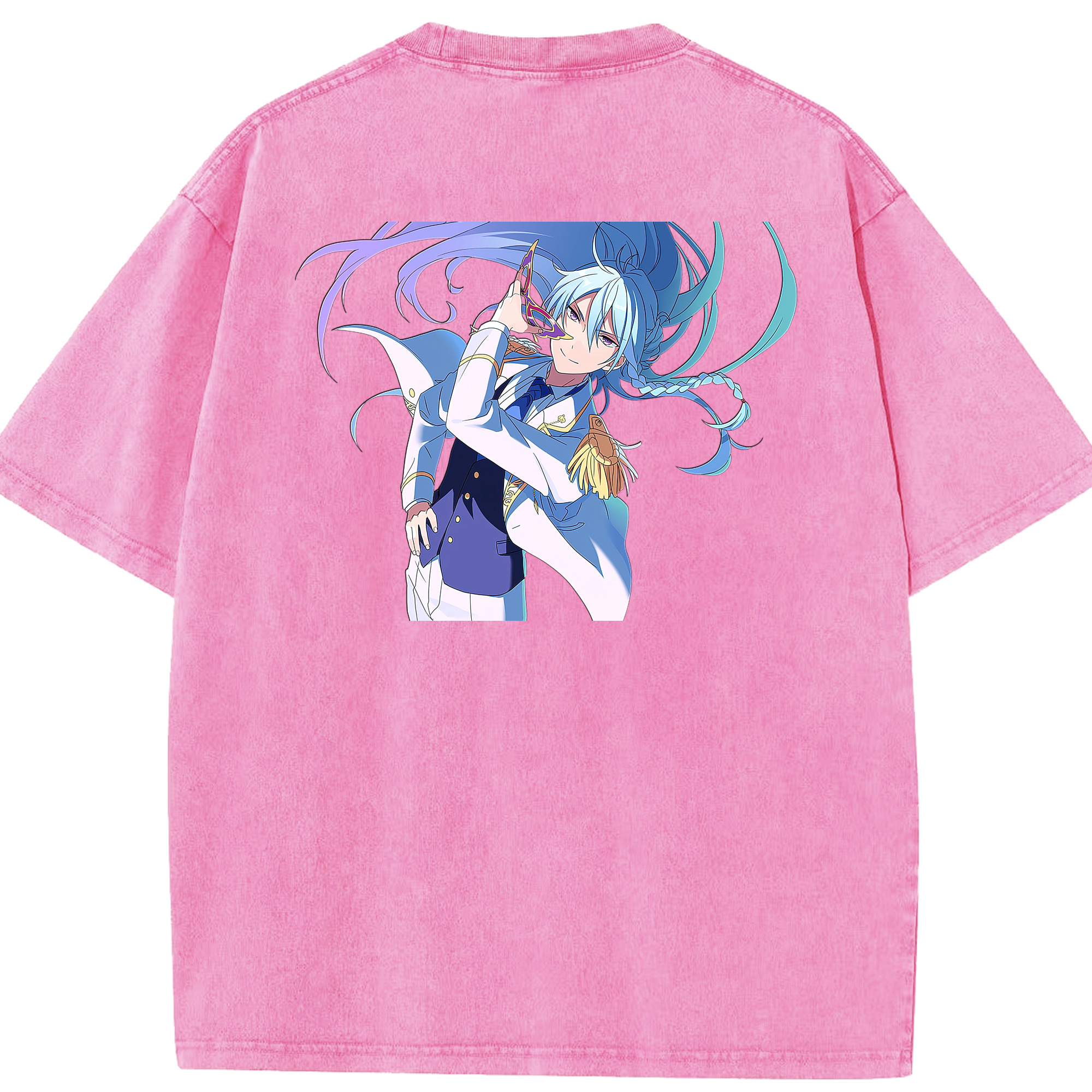 （画像用） あんさんぶるスターズ! Ensemble Stars 綿100% ヴィンテージ風 半袖Tシャツ（背面プリント）